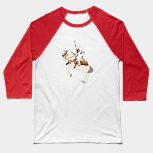 Moroccan Horse with His Saddle - Tbourida - Moroccan Equestrian Art Baseball T-Shirt